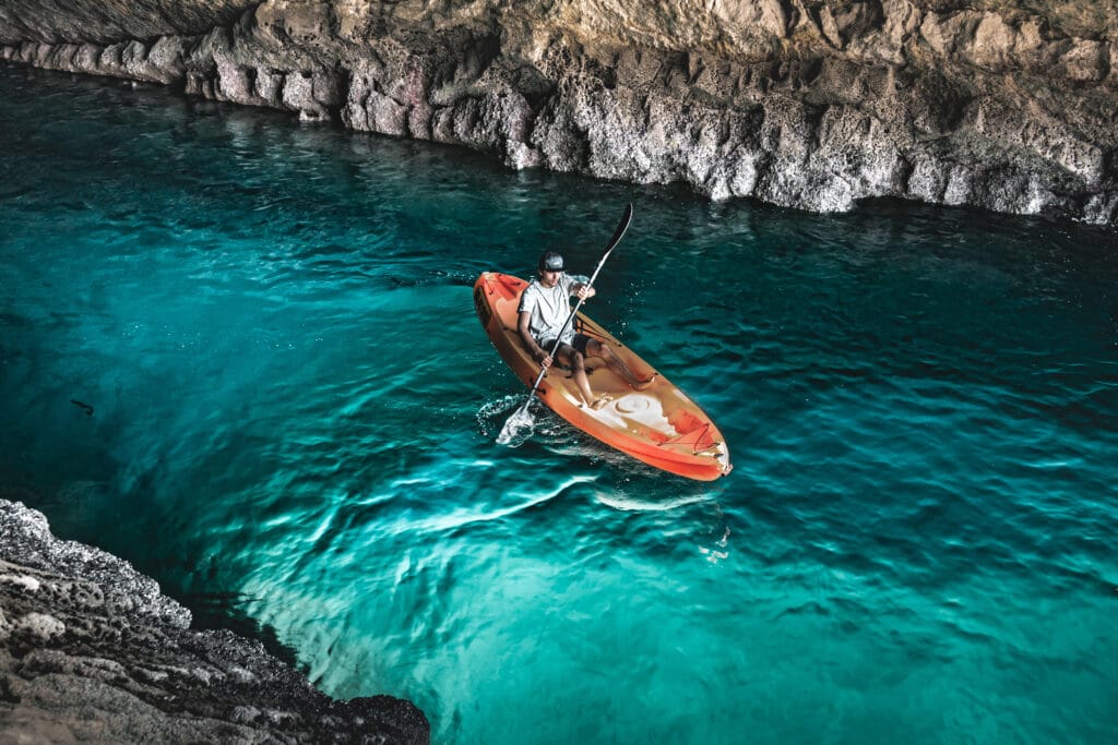 certified guide kayak tour Arrábida Natural Park