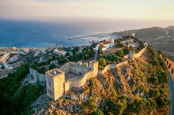 Sesimbra Coastline Aerial View
